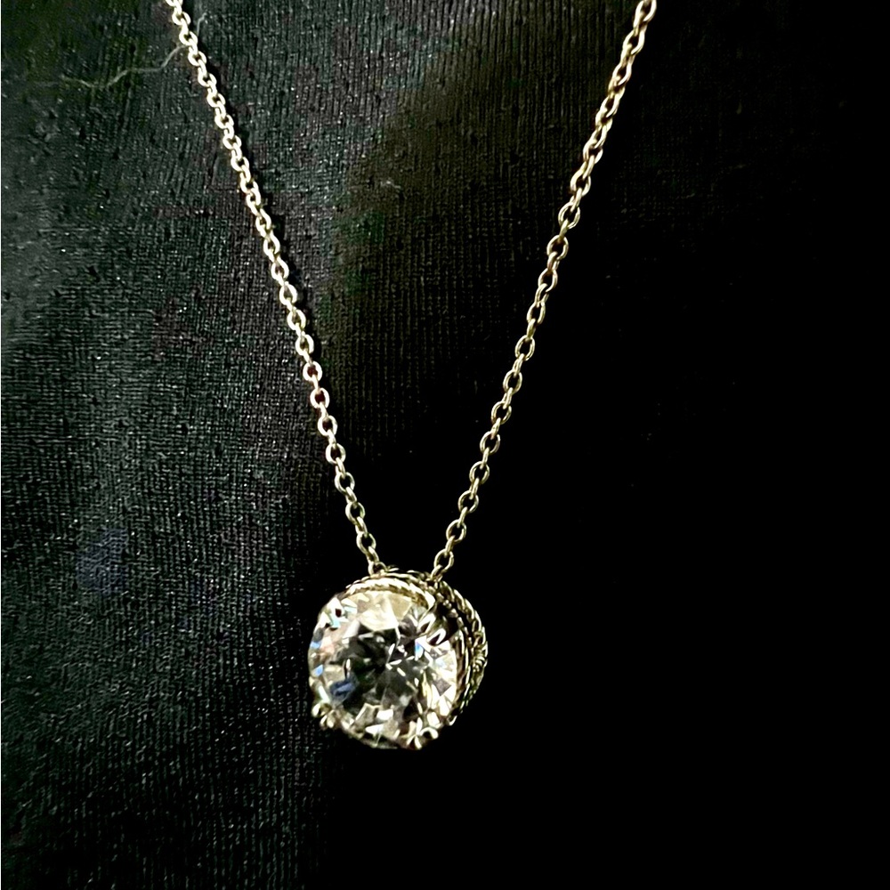 Women’s Sterling Silver Halo Necklace